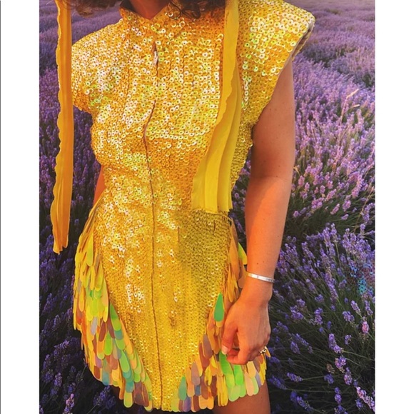 COPY - Acid Yellow Disuko Dress - Picture 3 of 3